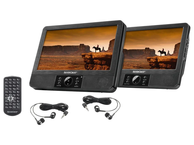 spons deadline Vechter SILVERCREST® portable DVD player with 2 x 9 screens SPDVD 1A1Display  resolution: 800 x 480 pxCharging time: approx. 3 hoursIncluding 2 headrest  holders and 2 stereo earphones – ideal for longer car journeys –  EverGreenProductInfo.com