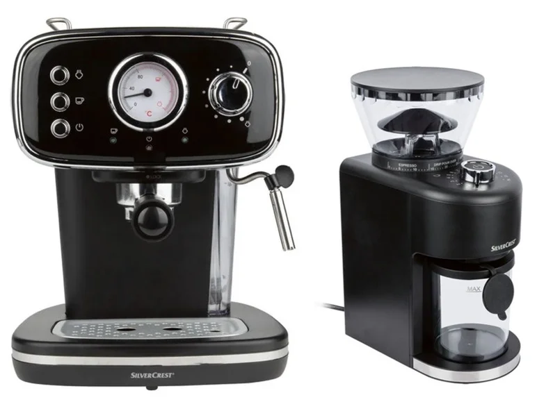 skille sig ud Komprimere nær ved SILVERCREST espresso machine SEMS 1100 B2 + coffee grinder conical grinder  SKKM 200 A1 – EverGreenProductInfo.com